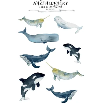 Textilní nažehlovací páska ePiPí Arch nažehlovaček Velryby