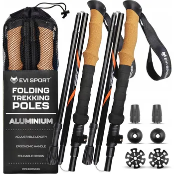 Trekingová hůl Trekkingové hole EVI Fold PRO+ ALU Core + CORK 110-130 cm