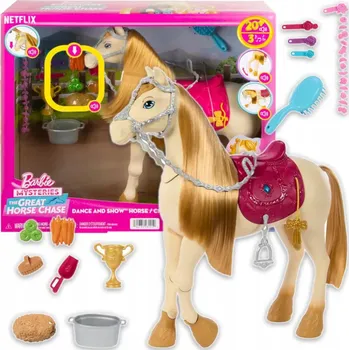Panenka Barbie tančící kůň - interaktivní hračka - koník - sada hračka HXJ42