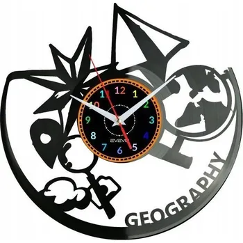 Hodiny Hodiny pro geografa Nástěnné hodiny vinylová deska Moderní dekorativní Na P