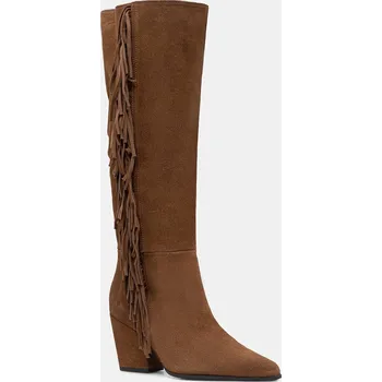 Dámské kozačky Semišové boty Aldo KAELYA dámské, hnědá barva, na podpatku, 14100210 14100210.KAELYA 89X, EUR 38