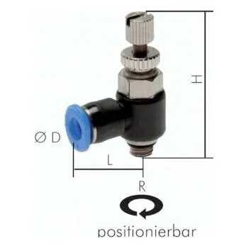 Ventil Škrticí zpětný ventil M5-6 MINI