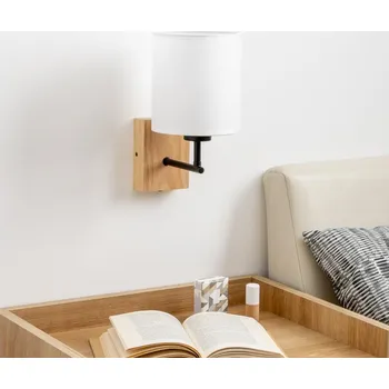 Nástěnné svítidlo Brilagi - Nástěnná lampa NUBILA WOOD 1xE27/25W/230V dub/bílá