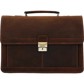 Lagen Pánská kožená aktovka LG-21881/H hnědá