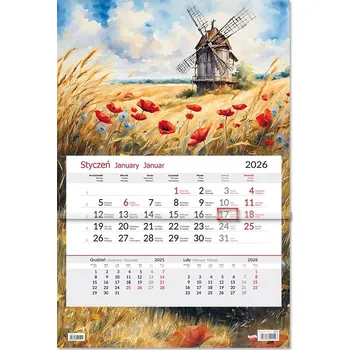 Kalendář Jednodílný nástěnný kalendář 2026 - mlýn