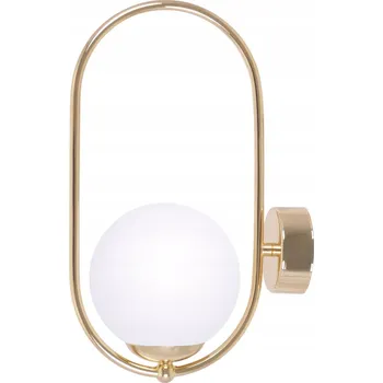 Nástěnné svítidlo Nástěnné Svítidlo Zlaté Oválné Mléčné Stínidlo Elegantní Glamour Zlatá K-5393 RITUS