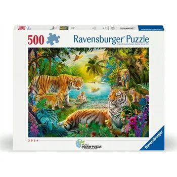 Puzzle Puzzle 2D: Rodzina Tygrysów 500el Ravensburger