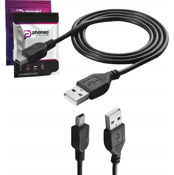 Datový kabel Kabel Phoneo USB - USB 2.0 Mini 1 m černý
