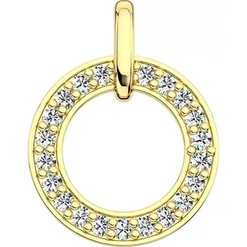 Přívěsek Nola Gold - přívěsek ze žlutého zlata se zirkony