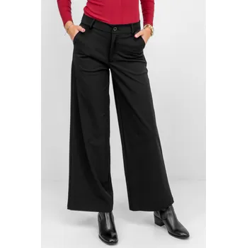 Dámské kalhoty Zoso široké kalhoty s elastanem Miriam černé Velikost: XL
