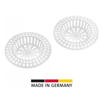 Vrták Sada 2 zátek do dřezu, průměr 7 cm, bílá barva