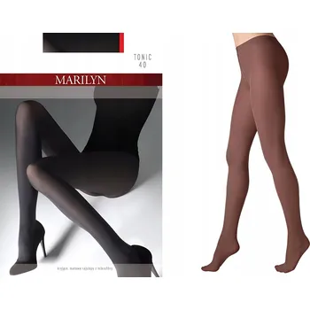 Podprsenka Punčocháče hladké Marilyn TONIC 40den hnědé chocolate velikost S