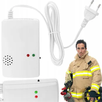 Zabezpečovací technika DETEKTOR PLYNU ZEMNÍHO PLYNU A LPG Z LÁHVE PROPAN BUTAN SÍŤOVÝ DLOUHÝ KABEL