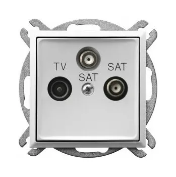 Elektrická zásuvka Anténní zásuvka nástěnná Ospel bílá