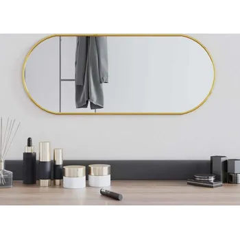 vidaXL Nástěnné zrcadlo 60x25 cm oválné [348204] Barva: zlatá