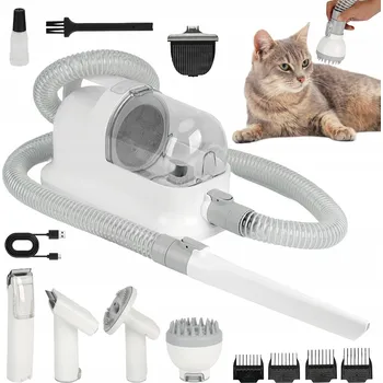 Kosmetika pro psa VYSAVAČ NA PSÍ SRST 16000PA 6V1 SADA PRO STŘÍHÁNÍ A ÚPRAVU SRSTI