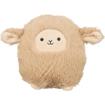 Hračka pro psa Vánoční ovečka, se zvukem, 16 cm, plyš, béžová