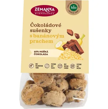 Biopekárna Zemanka BIO sušenky s čokoládou a banánovým prachem 100g 100g