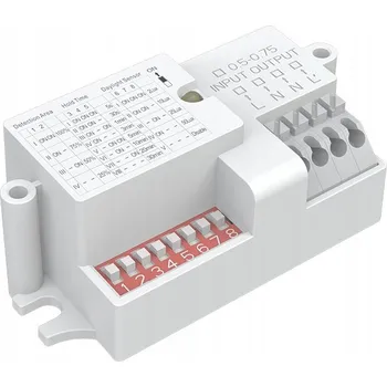 Pohybové čidlo Mikrovlnný LED senzor pohybu 400W s nastavením Merrytek MC119S – snadná instalace