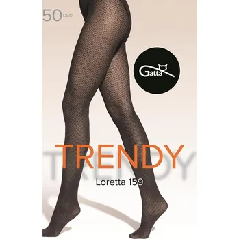 Dámská móda Gatta punčocháče Loretta 159 50DEN - černá, XL (Dámské punčochy Gatta Loretta)