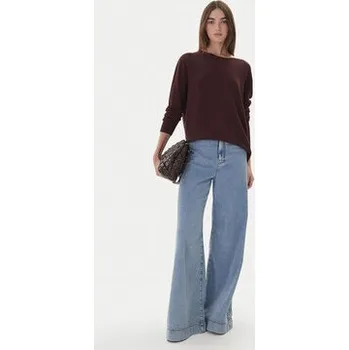 Dámský svetr Kontatto Svetr 3M0808C Hnědá Relaxed Fit OS