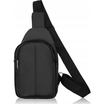 Městský batoh Kožený pánský batoh přes rameno městský černý malý Abruzzo