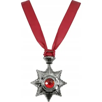 Náhrdelník NÁHRDELNÍK S MEDAILONEM ČERVENÝ UPÍR 9 X 7 CM HALLOWEEN