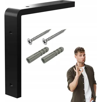 police Držák police, konzole pro Polic Loft, silný ocelový zesílený 15x15x3 cm