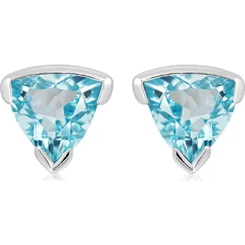 Náušnice Silesia S Blue Topaz - stříbrné náušnice s modrým topazem
