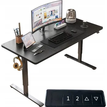 Psací stůl Elektrický stůl Muvu s nastavitelnou výškou 120x60 cm černý MDF