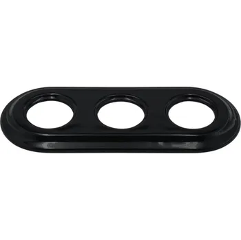 vypínač Bohemia-Design - Porcelánový retro rámeček trojitý černá