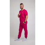 Scrubsheep Mikina zdravotnická pánská halenka - Raspberry Red XXL