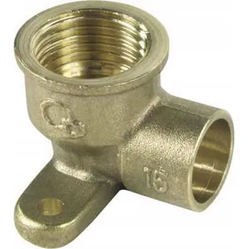 Fitinka Mosazné koleno se dvěma úchyty Diamond 4472 G-1/2*15