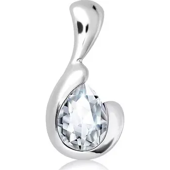 Přívěsek Besim S White Topaz - stříbrný přívěsek s bílým topazem