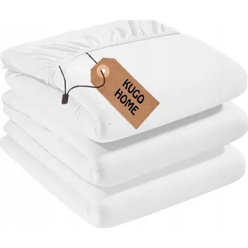 Prostěradlo PROSTĚRADLO JERSEY S GUMOU 90x200 Bílé, SILNÉ, Sada 3ks