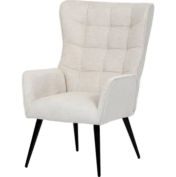 Křeslo Relaxační křeslo ušák LOYD — látka, černá / béžová