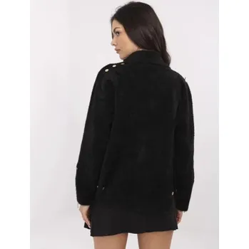 Černá dámská bunda alpaka s kapsami