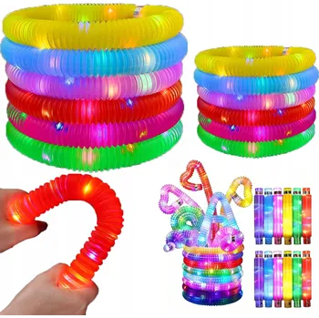 LED POP TUBES Hračky Fidget Svítící Trubičky na Párty pro Děti