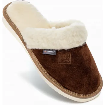 Dámská obuv Teplé Pantofle Dámské kožené domácí vlněné pantofle 36-41 PanSzew