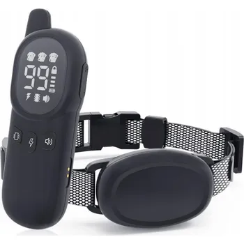 Obojek pro psa ELEKTRICKÝ VÝCVIKOVÝ OBOJEK PRO PSY PROTI ŠTĚKÁNÍ 800M + DÁLKOVÝ OVLADAČ Černý