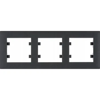 Hager Lumina intense Rámeček 3-násobný horizontální černý WL5733