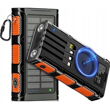 Powerbanka SOLÁRNÍ POWERBANKA QI SVÍTILNA NABÍJENÍ 3A USB-C