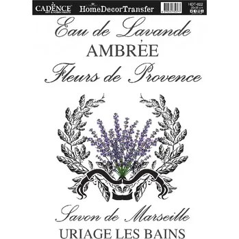 Transferový obrázek Cadence Home Deco, 25x35 cm - Věnec a levandule