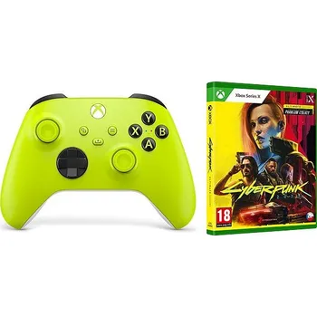 Gamepad Xbox Wireless Controller Electric Volt + Cyberpunk 2077 UE XSX