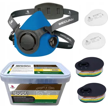 Plynová maska Protiprachová maska Secura 3000 polomaska