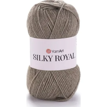 Příze Pletací příze YarnArt SILKY ROYAL 442 světle hnědá, klasická 50g/140m