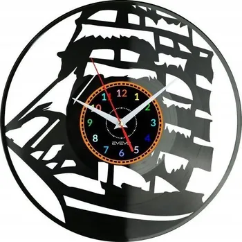 Hodiny Loď Nástěnné Hodiny z Vinylové Desky Moderní Dekorativní Dárek k Narozeninám