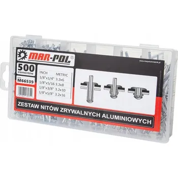 Nýt Hliníkové trhací nýty SADA NÝTŮ pro RUČNÍ Nýtovací kleště 3.2 x 500ks