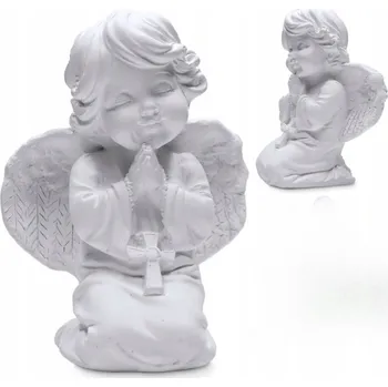 Obraz MODLÍCÍ SE ANDÍLEK sádrová figurka SVATÉ PŘIJÍMÁNÍ dekorace DÁREK dárek bílý