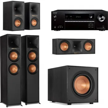 AV přijímač Klipsch R-600F HTS + R-101SW + Onkyo TX-NR5100